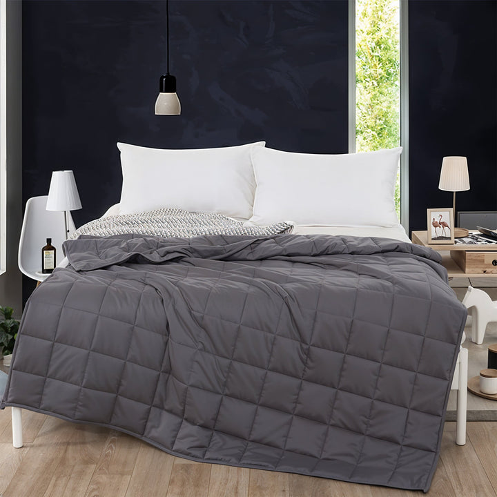 Soft Weighted Blanket in Grey or Blue, 5kg to 11kg | Gentle Weight for Cosy Evenings | Weighted Blankets