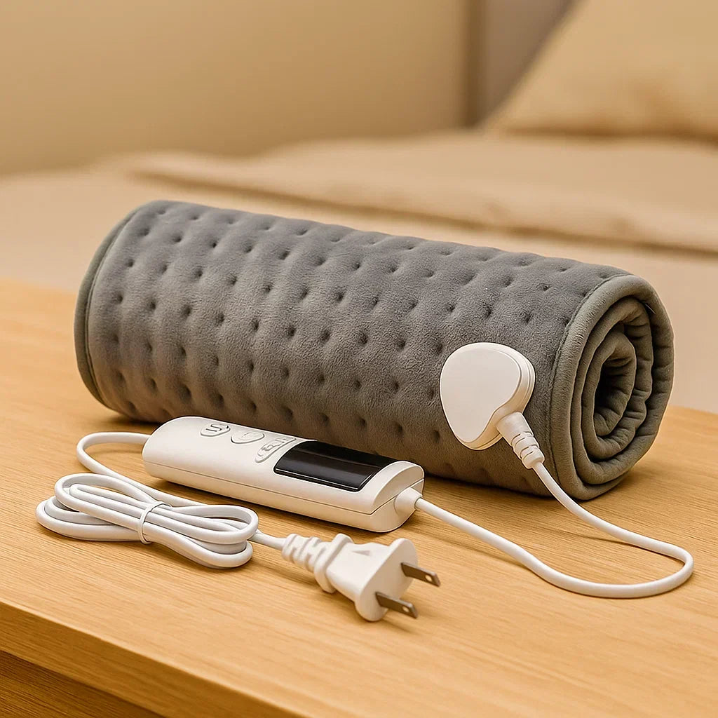 Knitted Flannel Heated Throw Blanket with Safety Timer | Flannel Heated Throw with Auto Shut-Off | Heated Blankets