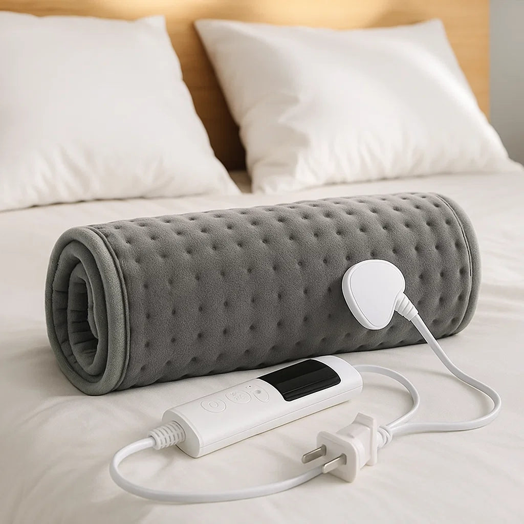 Knitted Flannel Heated Throw Blanket with Safety Timer | Flannel Heated Throw with Auto Shut-Off | Heated Blankets