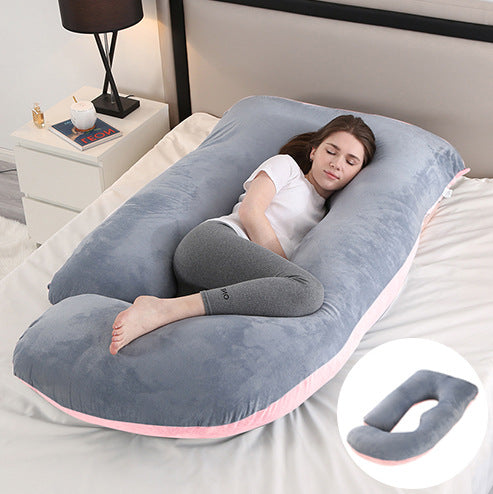 U-Shaped Full Body Pillow with Removable Cover