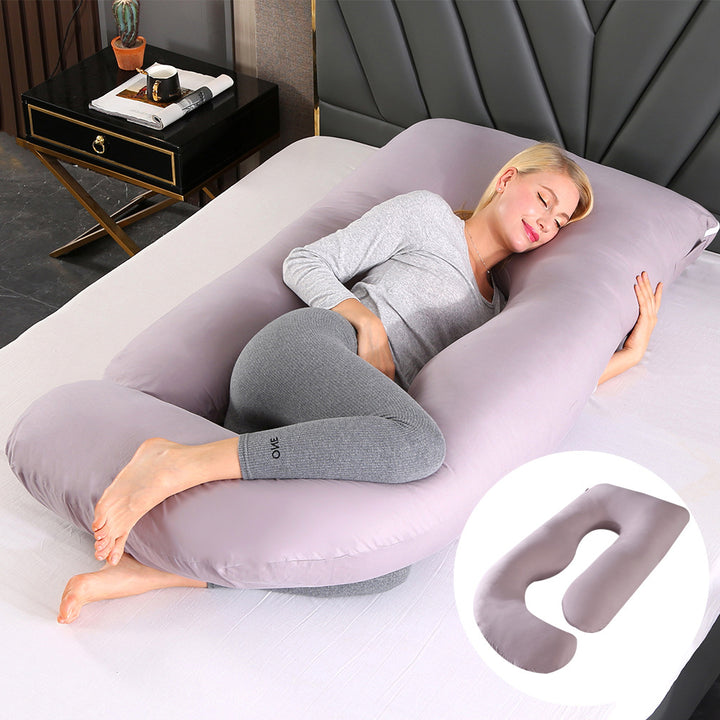 U-Shaped Full Body Pillow with Removable Cover