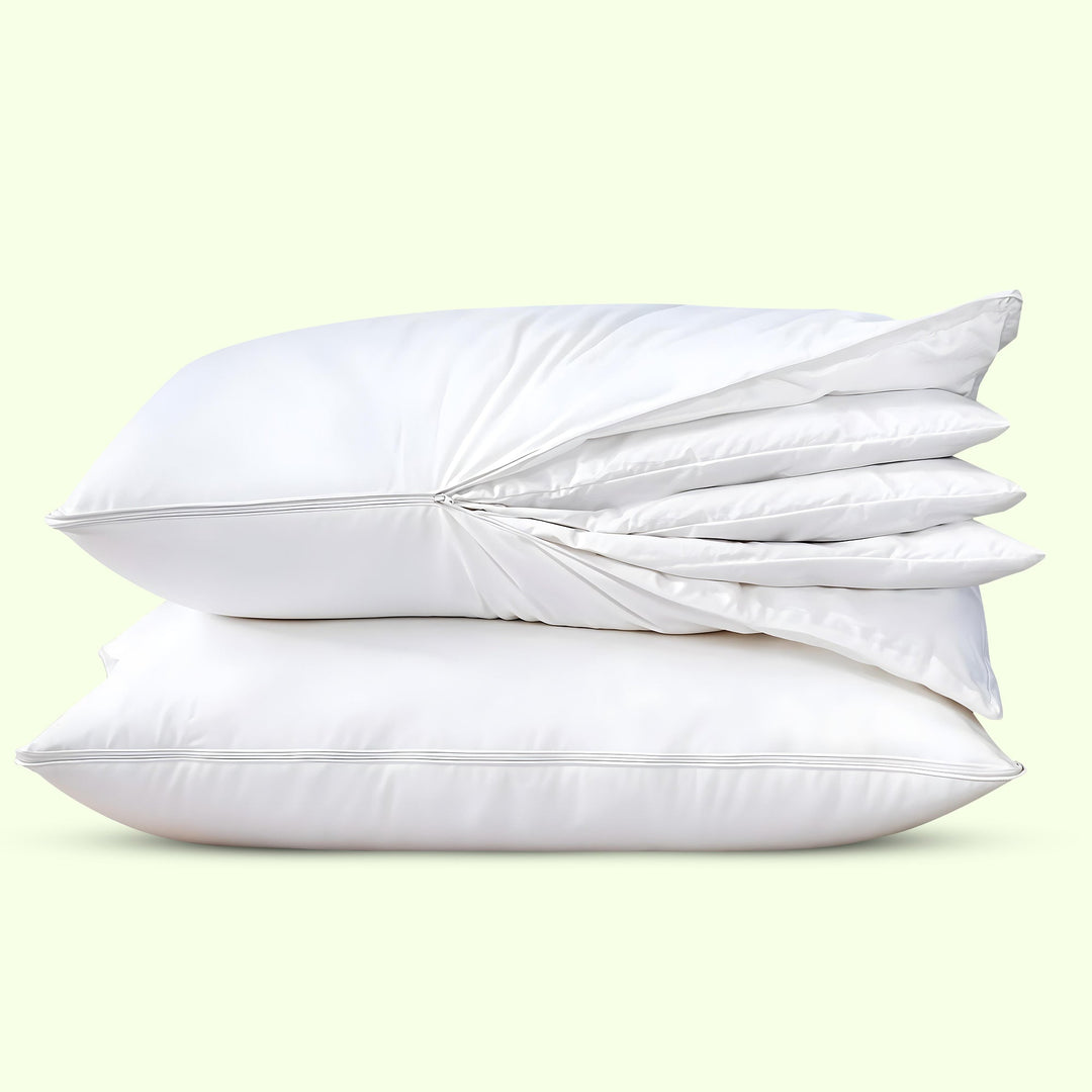 Adjustable Layer Pillow with Removable Fill for Custom Height | Softness and Support Your Way | Bed Pillows