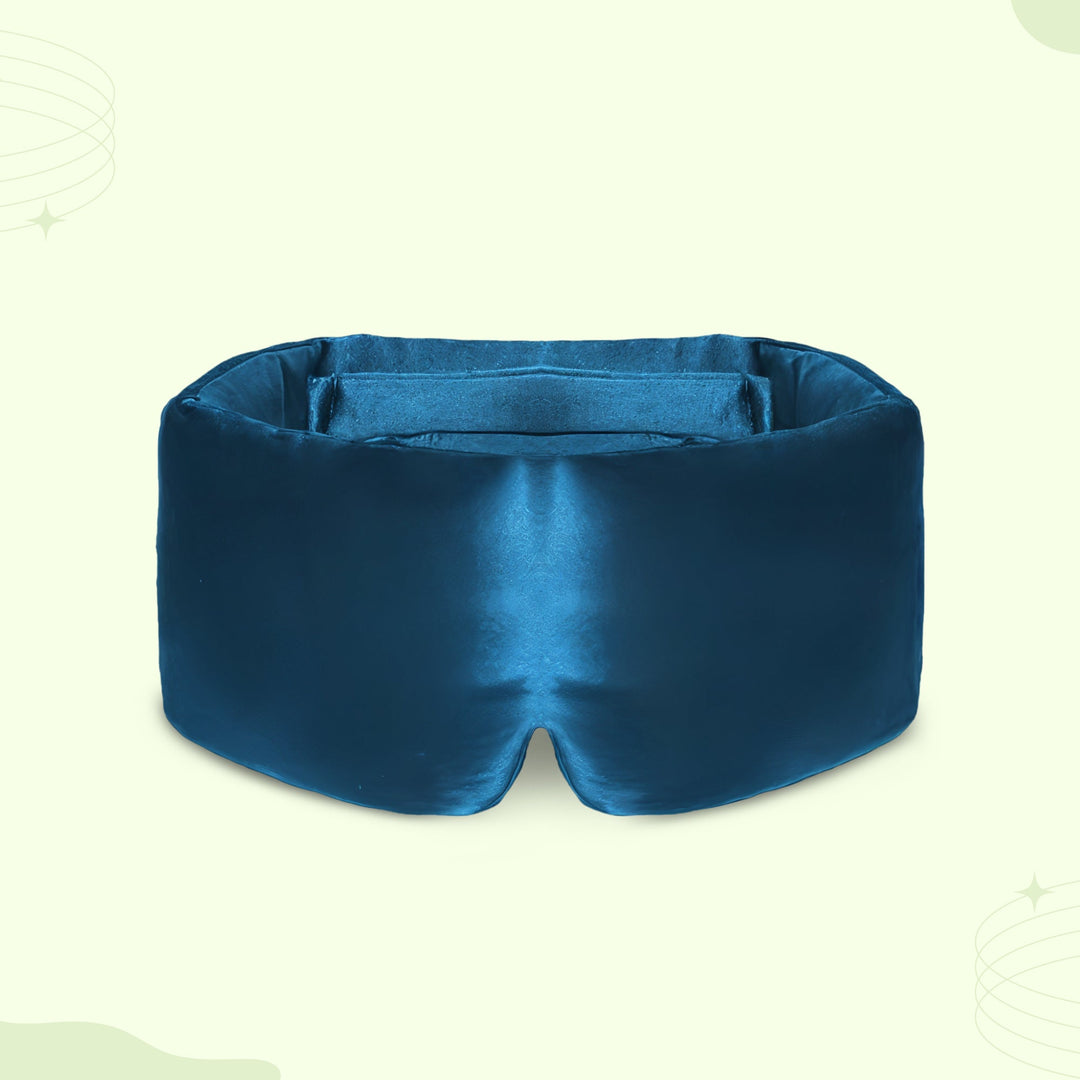 Padded Silk-Feel Sleep Eye Mask in Five Colours | Soft Padded Mask Blocks Out Light | Sleep Masks
