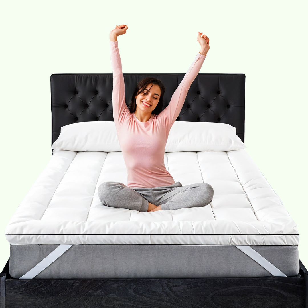 Luxury Mattress Topper in Two Thicknesses with Deep Pockets | Cloud-Like Comfort for Any Mattress | Mattress Toppers
