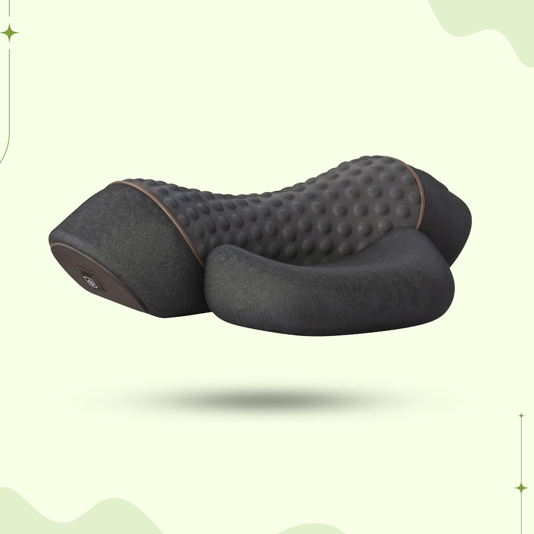 Neck and Shoulder Traction Pillow with Ergonomic Contour | Stretch and Unwind Tight Shoulders | Massagers