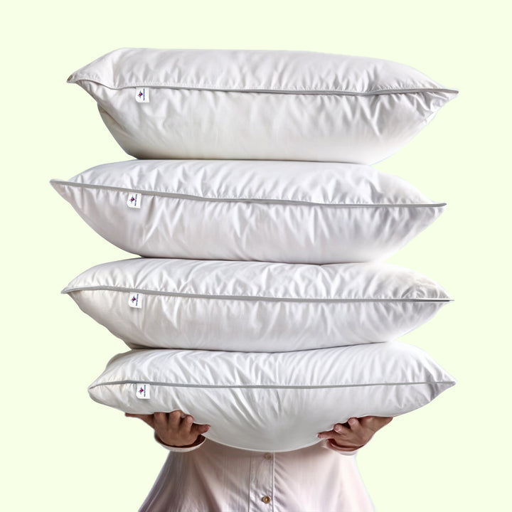 Luxury Hotel Bed Pillow with Down Alternative and Goose Feather | Plush Hotel Comfort at Home | Bed Pillows