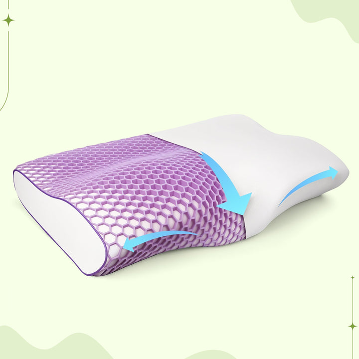Washable Ergonomic Elastomer Pillow with Breathable Structure | Breathable, Washable Ergonomic Pillow | Bed Pillows