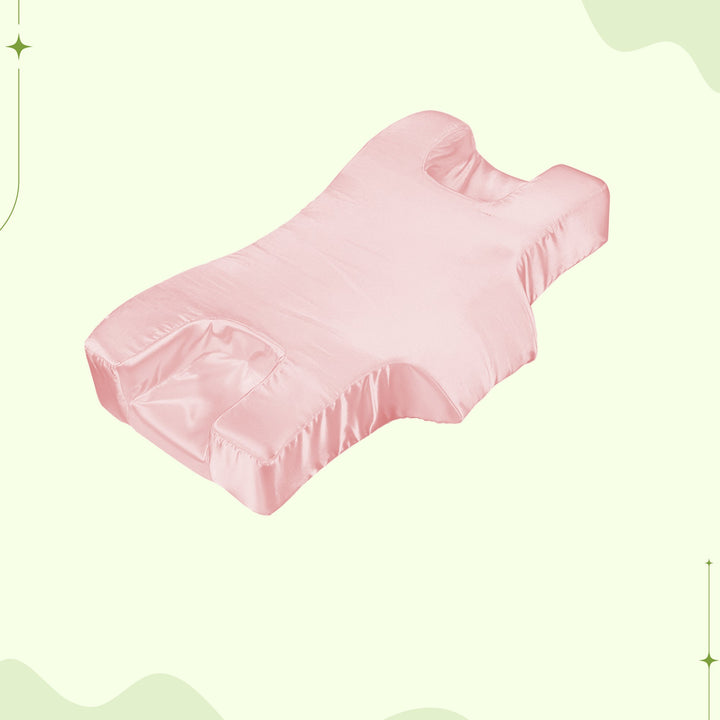 2-in-1 Memory Foam Beauty Pillow with Satin Pillowcase in Three Colours | Smooth Satin and Neck Support | Bed Pillows