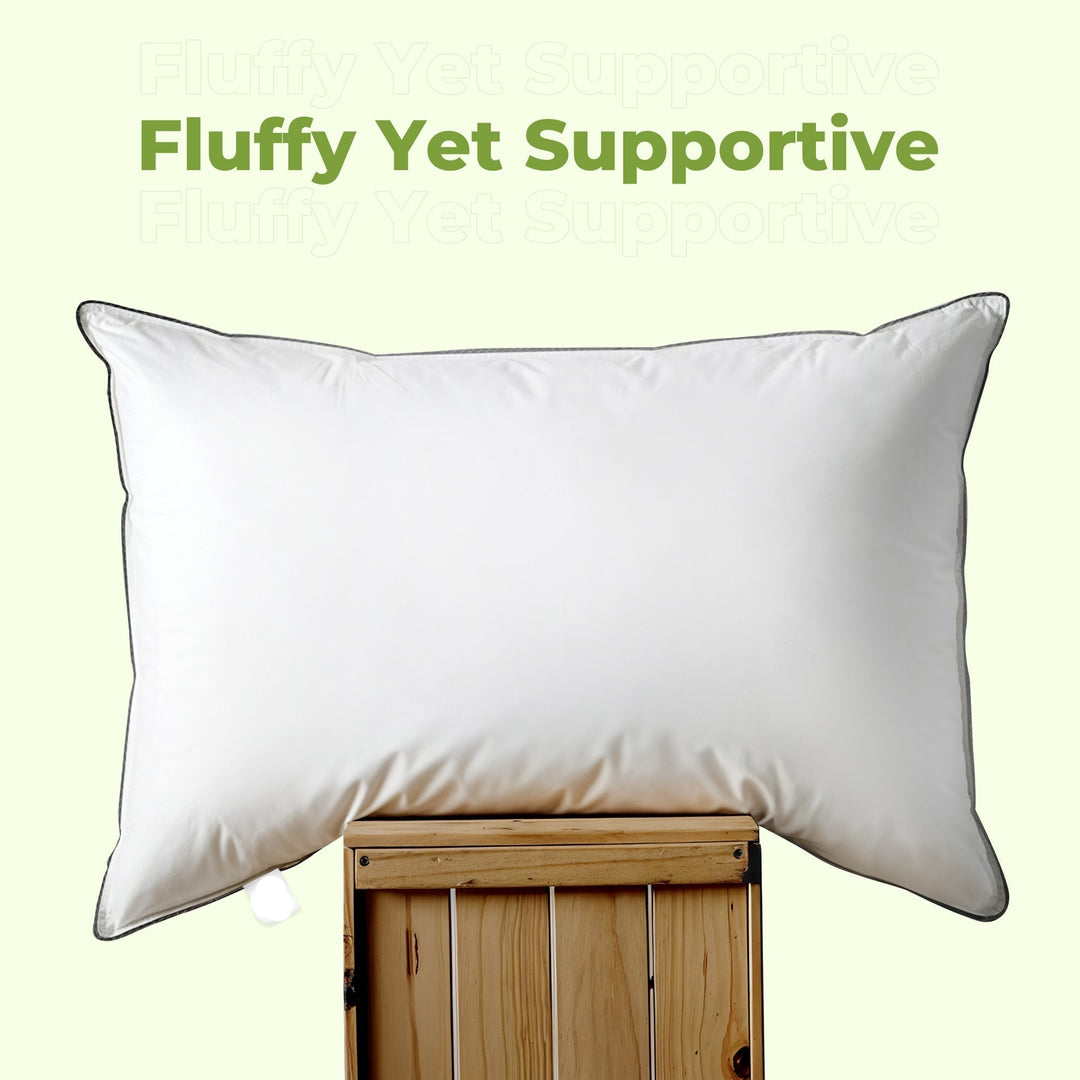 Hotel Bed Pillow with Down Alternative and Goose Feather-Style Fill | Cloud-Soft Hotel Cooling Pillow | Bed Pillows