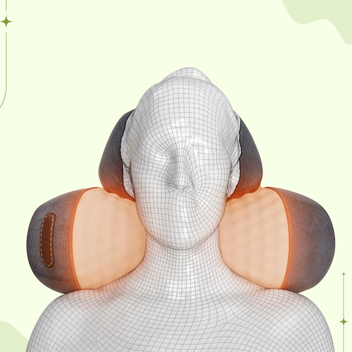 Neck and Shoulder Traction Pillow with Ergonomic Contour | Stretch and Unwind Tight Shoulders | Massagers