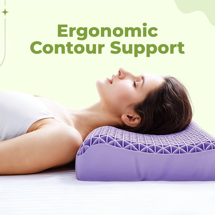 Orthopaedic Pectin Ergonomic Pillow with Optional Pillowcase | Breathable, Hygienic Neck Support | Bed Pillows