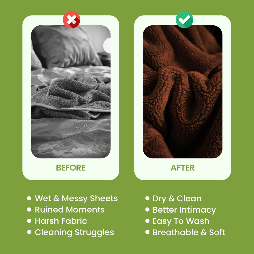 Waterproof Couples Blanket in Six Colours and Four Sizes, Machine Washable | Waterproof Layer, Soft Surface | Throw Blankets