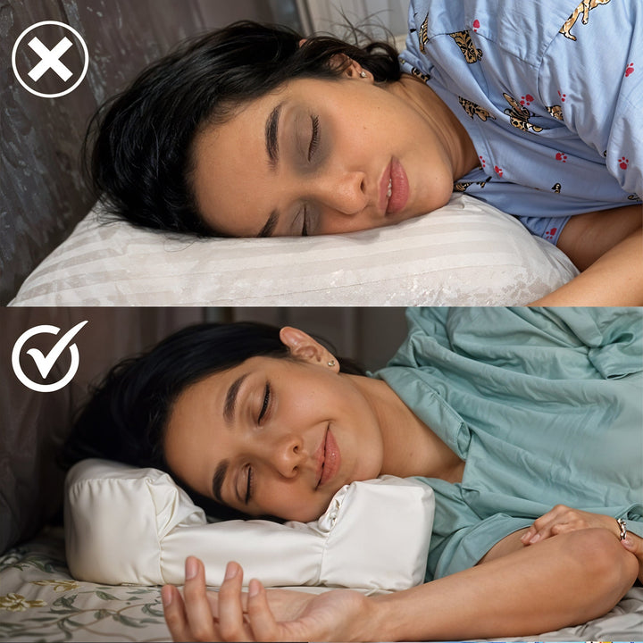 2-in-1 Beauty Pillow with Memory Foam Core and Satin Pillowcase | Rest Your Neck, Pamper Your Skin | Beauty Pillows