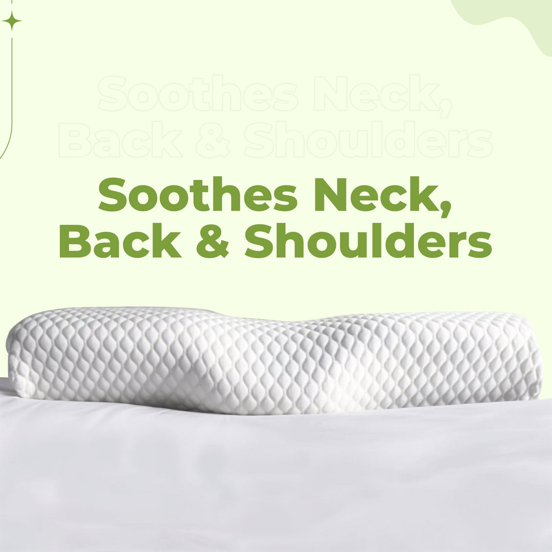 Cervical Pillow with 65-Degree Convex Side Panels for Neck Support | Neck and Shoulder Support | Bed Pillows