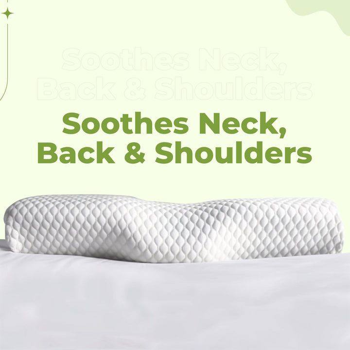 Cervical Pillow with 65-Degree Convex Side Panels for Neck Support | Neck and Shoulder Support | Bed Pillows