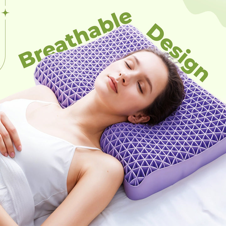 Orthopaedic Pectin Ergonomic Pillow with Optional Pillowcase | Breathable, Hygienic Neck Support | Bed Pillows