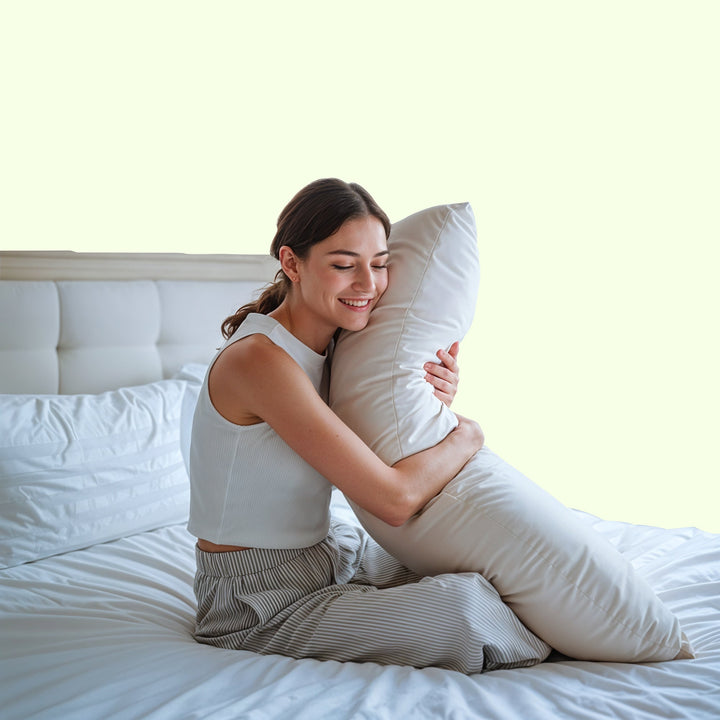 Full Body Support Pillow with Optional Pillowcase in Five Colours | Long-Lasting Full Body Support | Body Pillows