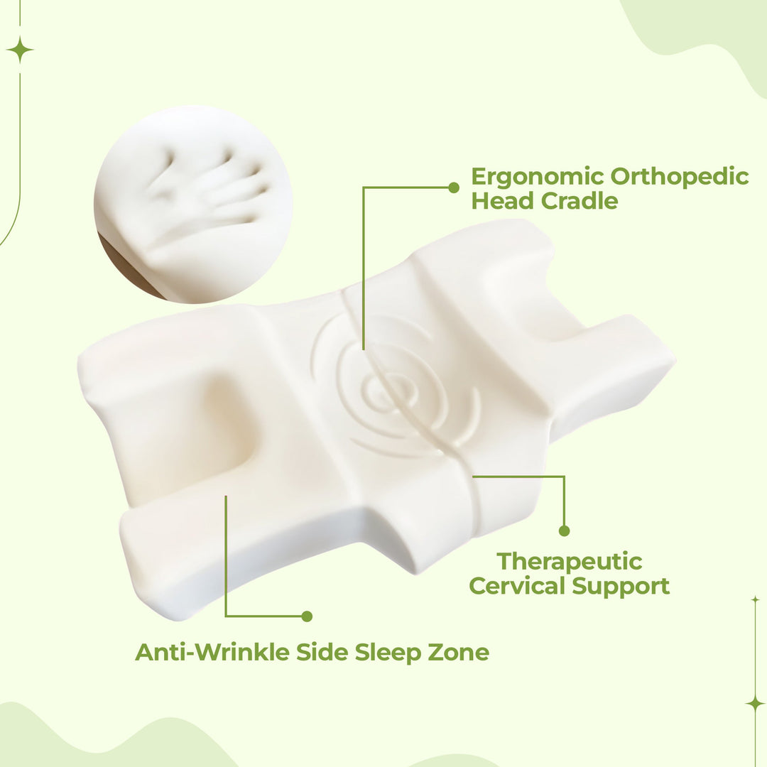 2-in-1 Memory Foam Beauty Pillow with Satin Pillowcase in Three Colours | Smooth Satin and Neck Support | Bed Pillows