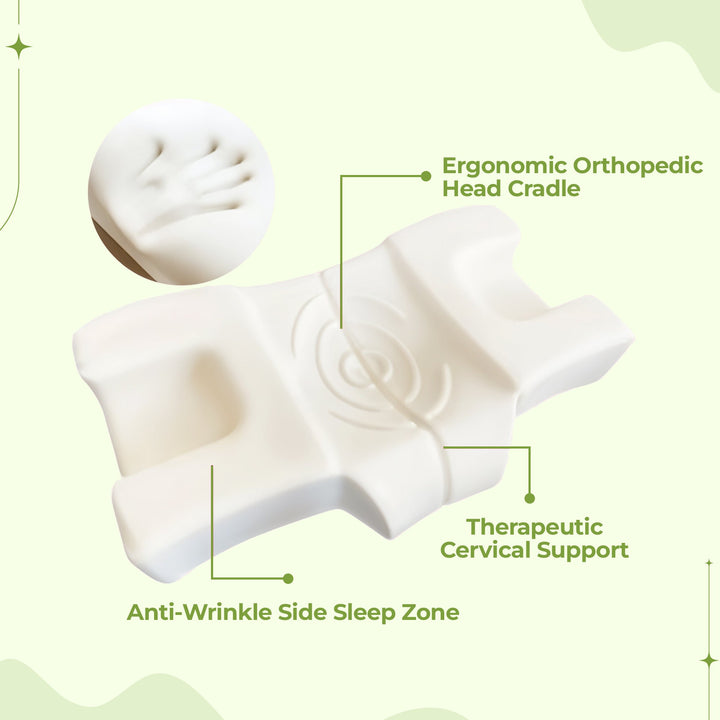 2-in-1 Memory Foam Beauty Pillow with Satin Pillowcase in Three Colours | Smooth Satin and Neck Support | Bed Pillows