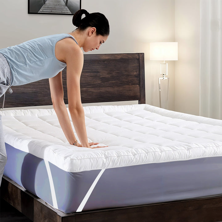 Luxury Mattress Topper in Two Thicknesses with Deep Pockets | Cloud-Like Comfort for Any Mattress | Mattress Toppers