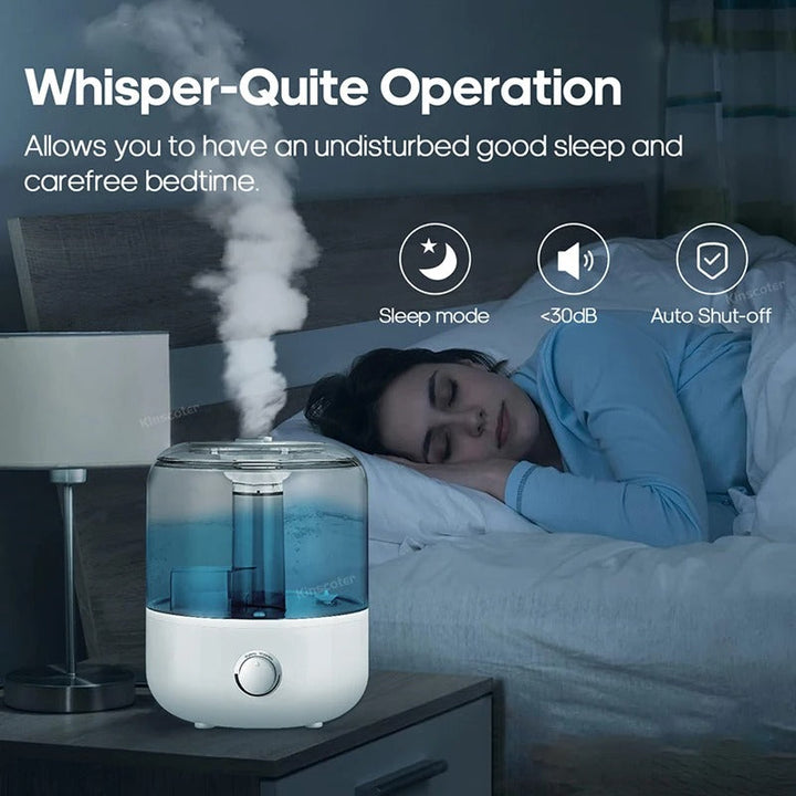 3L Ultrasonic Humidifier with Aroma Diffuser, Adjustable Mist and Remote Control | Moist Air and Calm Scents | Humidifiers
