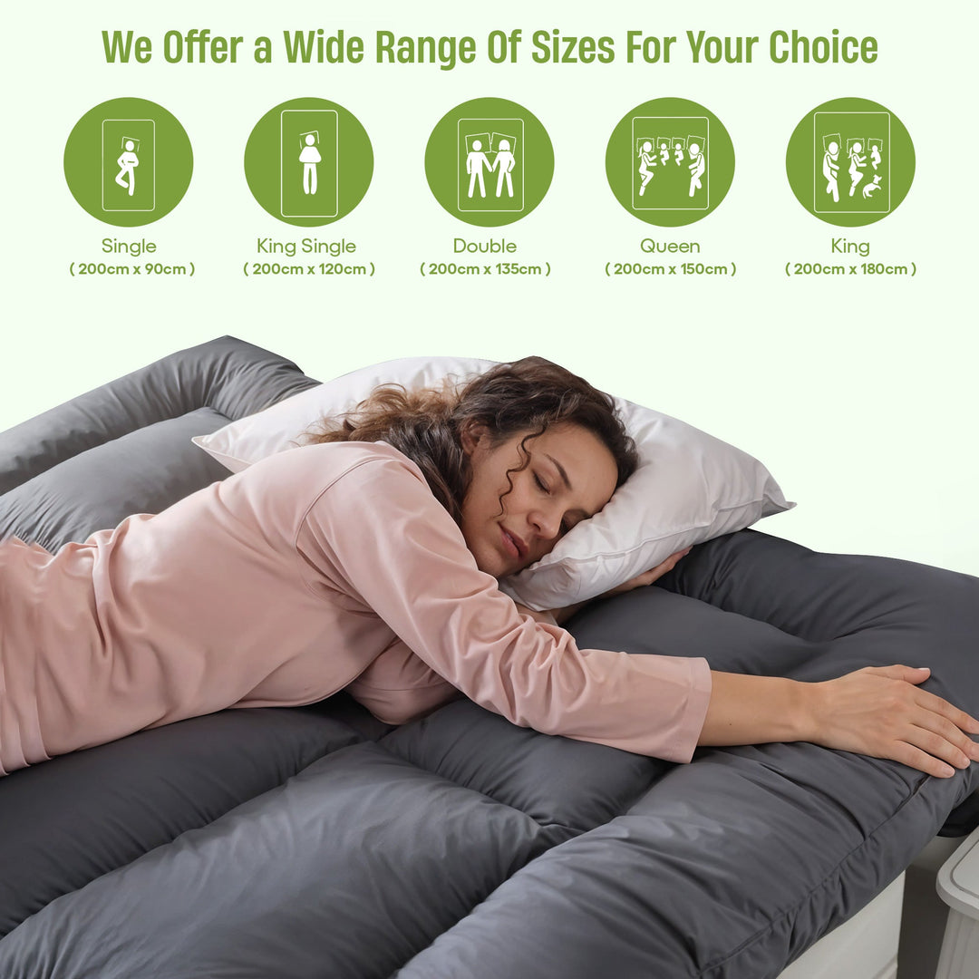 Luxury Mattress Topper in Two Thicknesses with Deep Pockets | Cloud-Like Comfort for Any Mattress | Mattress Toppers