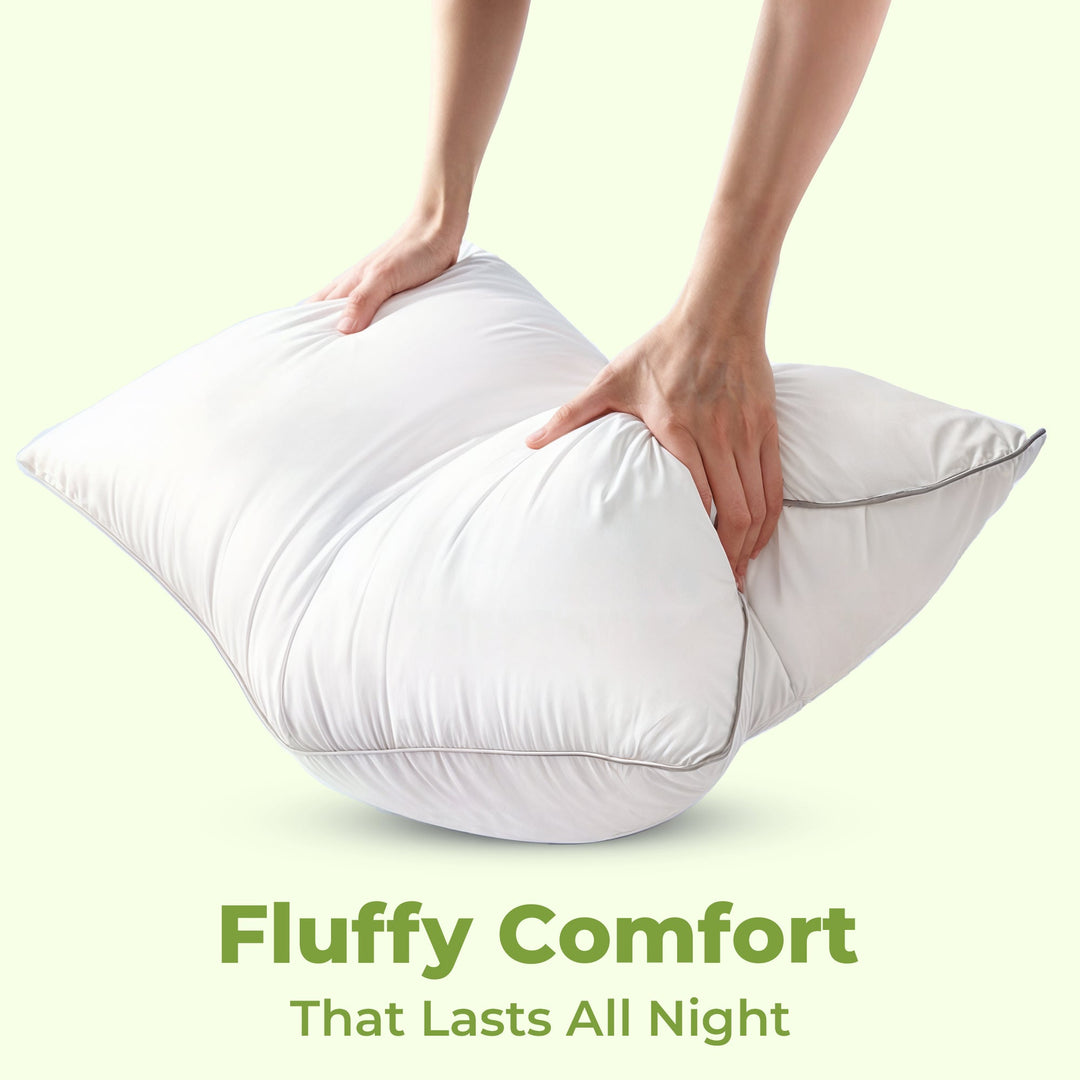 Luxury Hotel Bed Pillow with Down Alternative and Goose Feather | Plush Hotel Comfort at Home | Bed Pillows