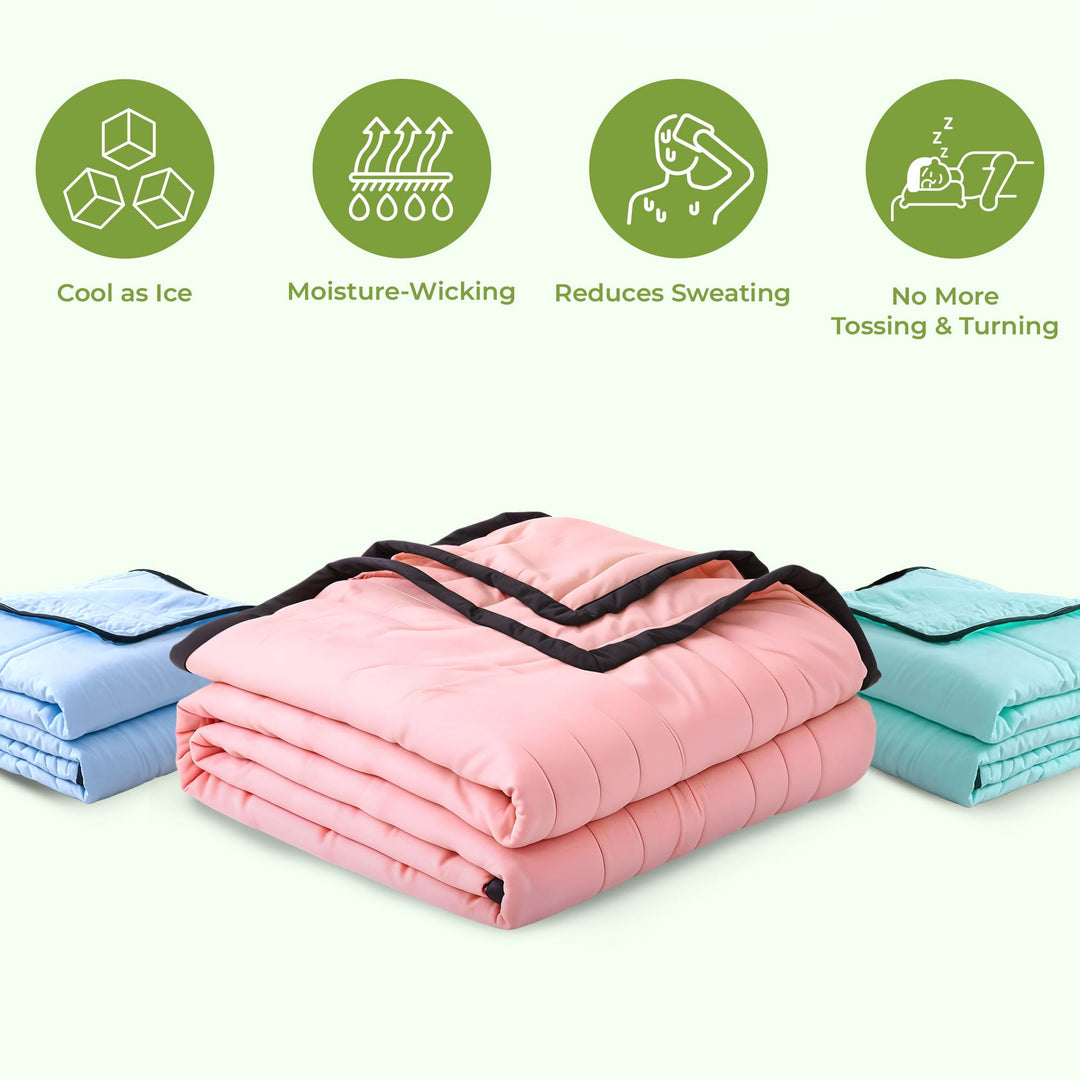 Ice Cooling Summer Blanket in Nylon Blend, Double, Queen and King Sizes | Chill Out Under a Cooling Blanket | Cooling Blankets