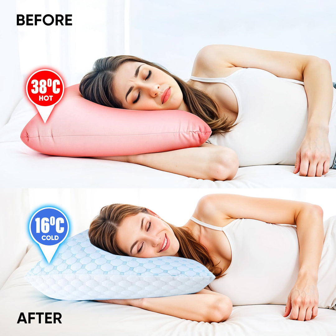 Cooling Gel-Infused Pillow for Hot Sleepers and Back Comfort | Cool, Supportive Pillow | Bed Pillows