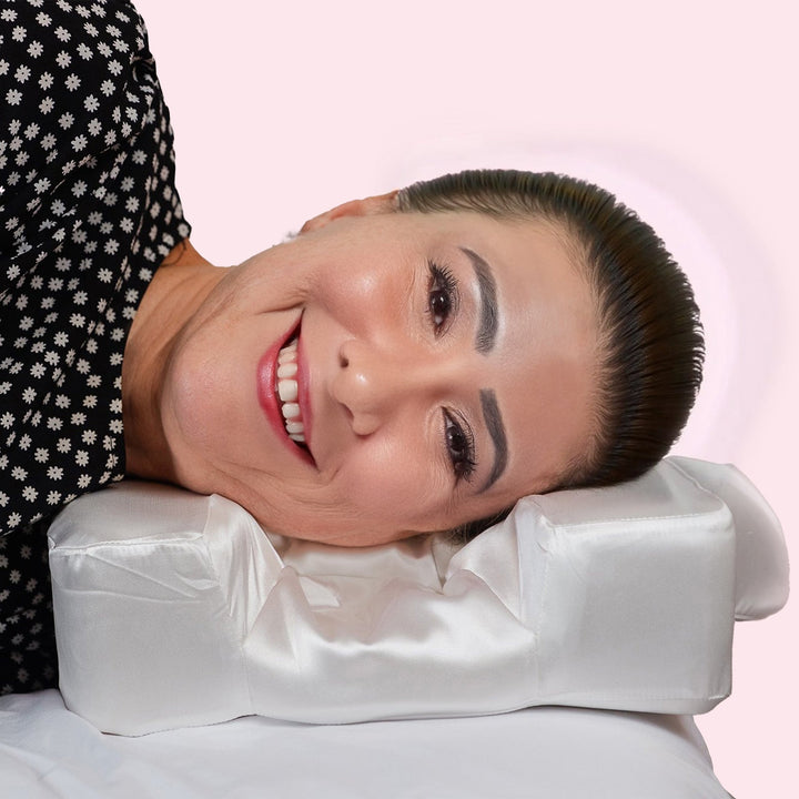 2-in-1 Beauty Pillow with Memory Foam Core and Satin Pillowcase | Rest Your Neck, Pamper Your Skin | Beauty Pillows
