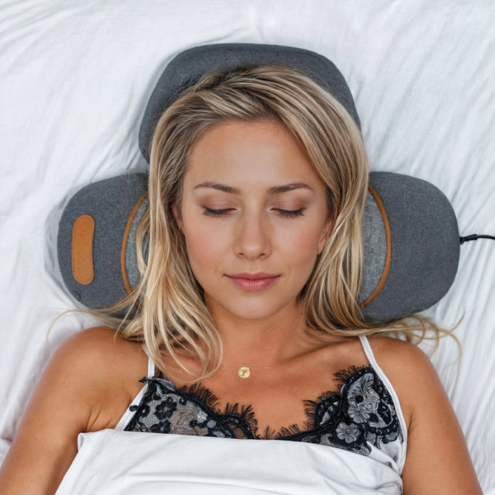 Neck and Shoulder Traction Pillow with Ergonomic Contour | Stretch and Unwind Tight Shoulders | Massagers