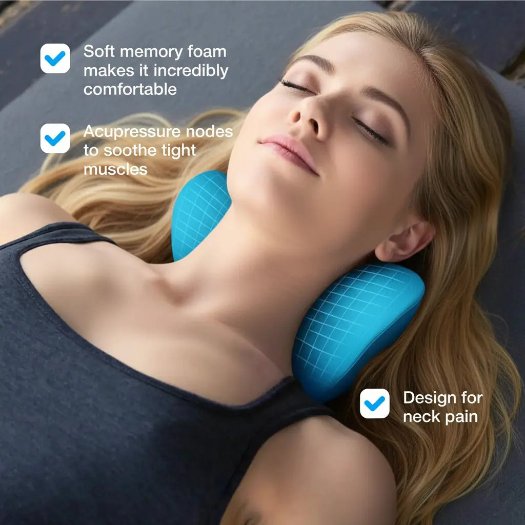 C-Shaped Memory Foam Support Pillow with Integrated Ridge for Sofa and Bed | Curved Support for Sitting and Resting | Wedge Pillows