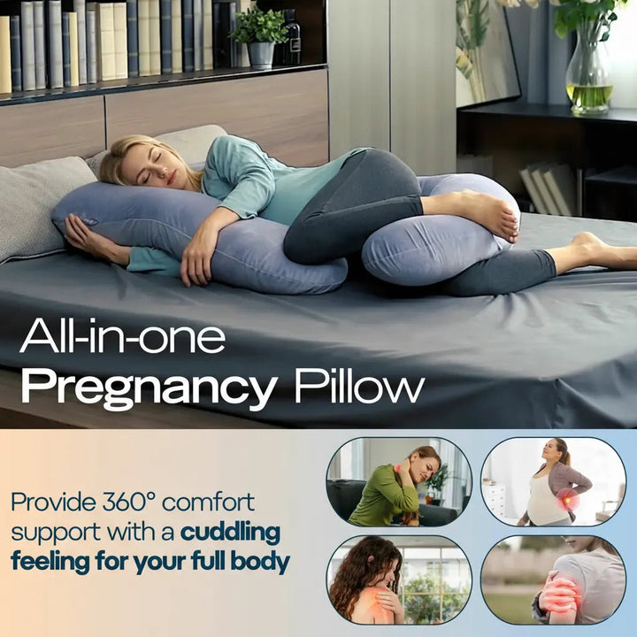 U-Shaped Cooling Full Body Pillow with Microfiber Fill | Cool Full Body Support | Body Pillows
