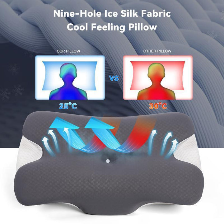 Adjustable Memory Foam Pillow with Neck Support for Side and Back Sleepers
