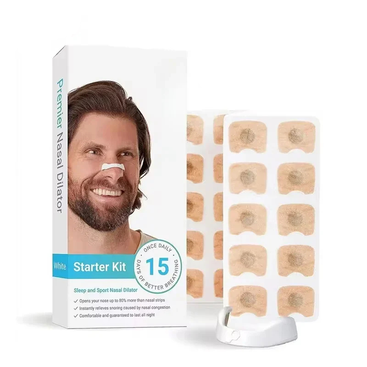 Magnetic Nasal Strips Starter Kit with Applicator and Spare Strip Packs | Open Feeling Nose, Day or Night | Nasal Strips