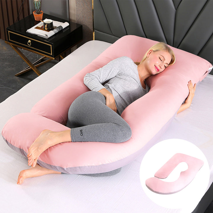 U-Shaped Full Body Pillow with Removable Cover