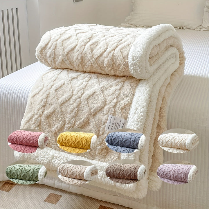 Reversible Quilted Fleece Blanket in Two Tones for All Seasons | Two-Tone Reversible Warmth | Fleece Blankets