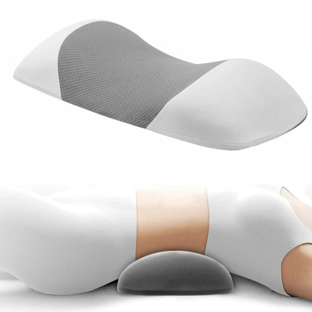 Memory Foam Lumbar Cushion with Anti-Slip Base, 55 x 26 x 11 cm | Steady Support Anywhere | Lumbar Pillows