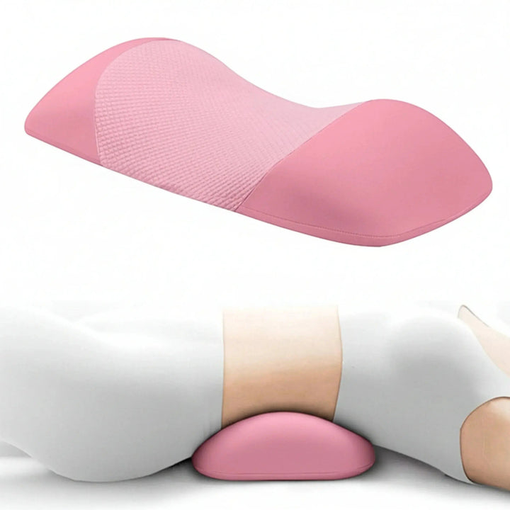 Contoured Memory Foam Lumbar Cushion with Anti Slip Base | Grippy Contoured Back Support | Lumbar Cushions