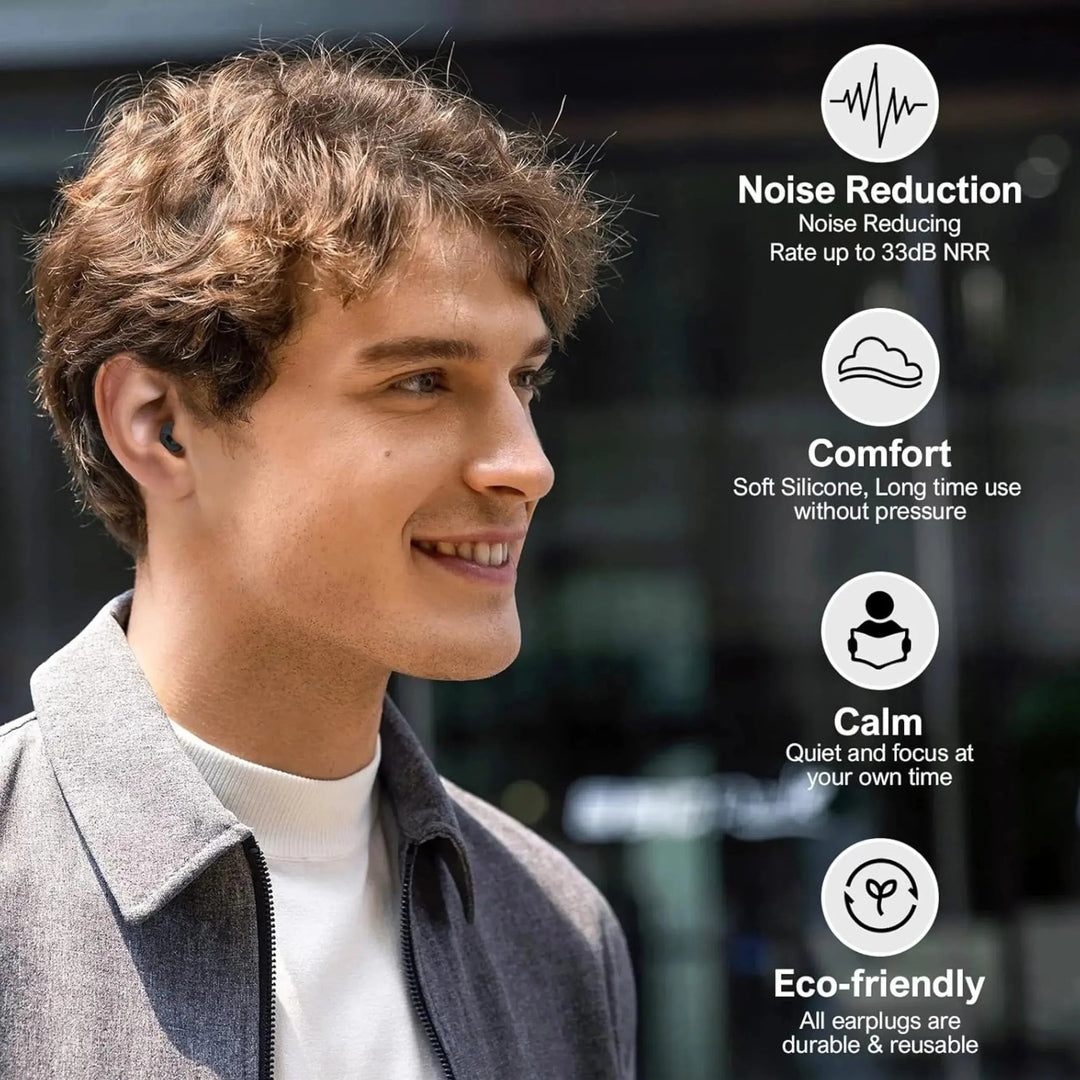 Soft Slow Recovery Foam Sleep Earplugs in Multiple Sizes | Quieter Rest Anywhere | Earplugs