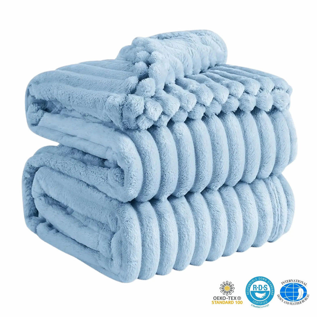 Luxury Faux Rabbit Fur Throw Blanket, Fluffy and Warm | Fluffy Warmth for Any Season | Throw Blankets