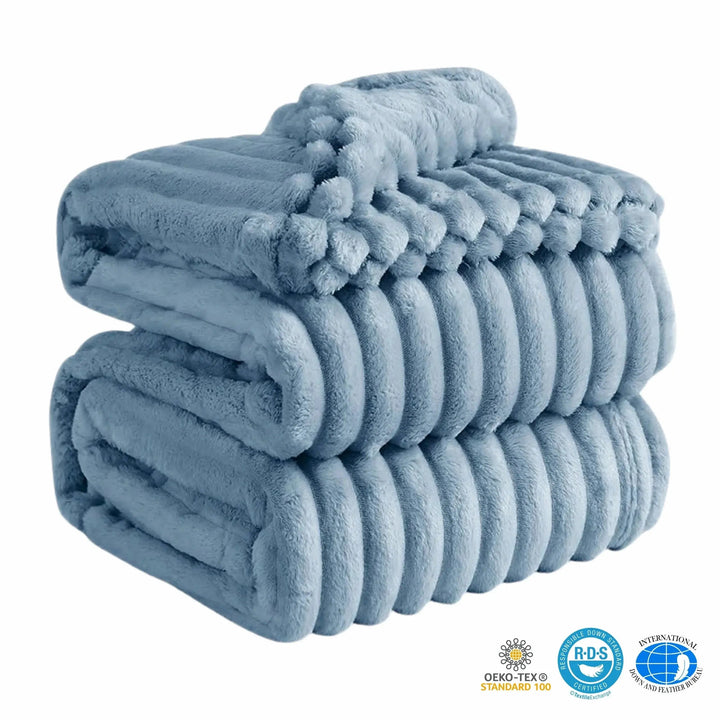 Luxury Faux Rabbit Fur Throw Blanket, Fluffy and Warm | Fluffy Warmth for Any Season | Throw Blankets