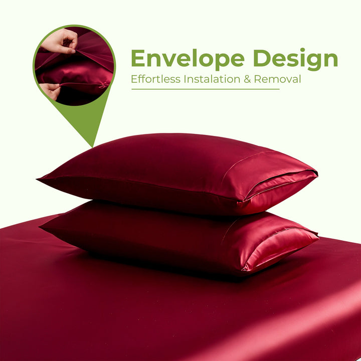 Luxury Satin Sheet Set with Deep Pockets in Four Sizes | Silky Satin Bedding With Deep Fit | Bedding Sets