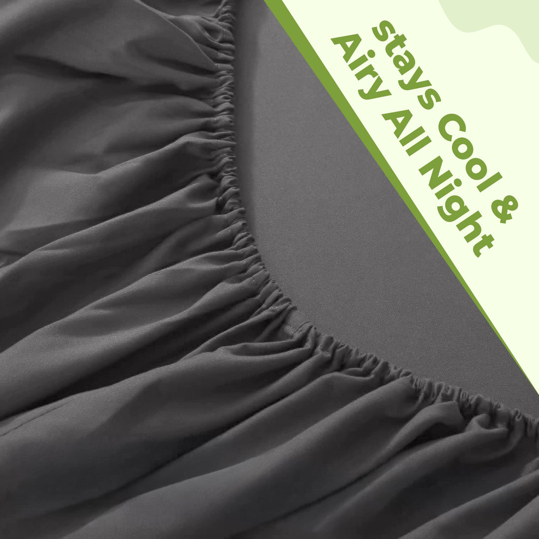 Soft Microfibre Sheet Set with Satin Finish and Deep Fit | Hotel-Style Softness in Four Sizes | Bedding Sets