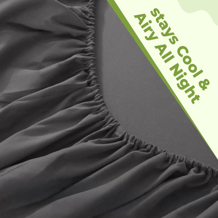Soft Microfibre Sheet Set with Satin Finish and Deep Fit | Hotel-Style Softness in Four Sizes | Bedding Sets