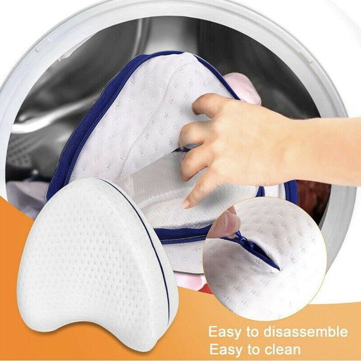 Ventilated Memory Foam Knee Pillow for Side Sleepers with Hip Alignment Wedge | Aligned Hips, Ventilated Foam | Knee Pillows