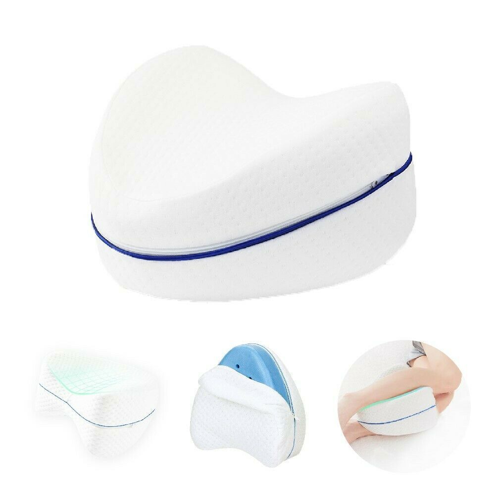Ventilated Memory Foam Knee Pillow for Side Sleepers with Hip Alignment Wedge | Aligned Hips, Ventilated Foam | Knee Pillows
