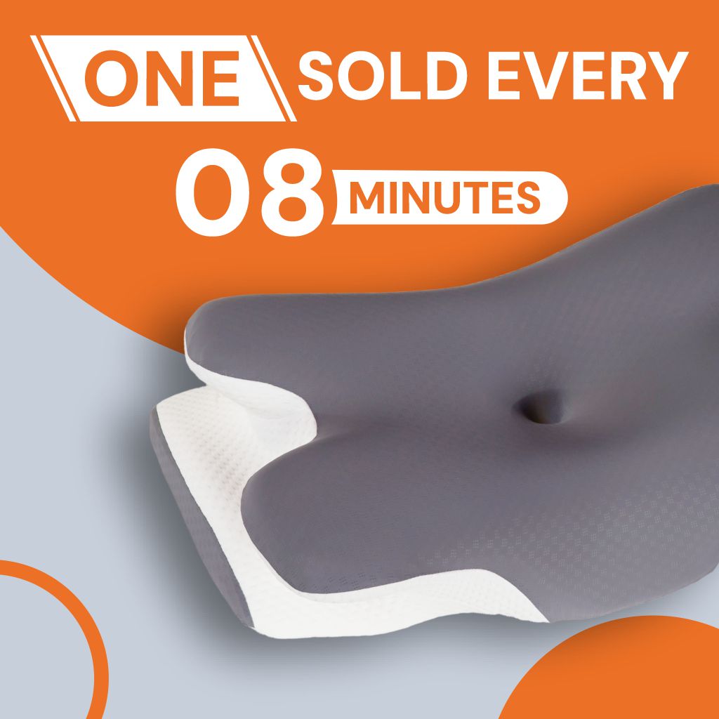 Cervical Pillow with Breathable Ice Silk Pillowcase Included | Cool Comfort From Head to Neck | Bed Pillows