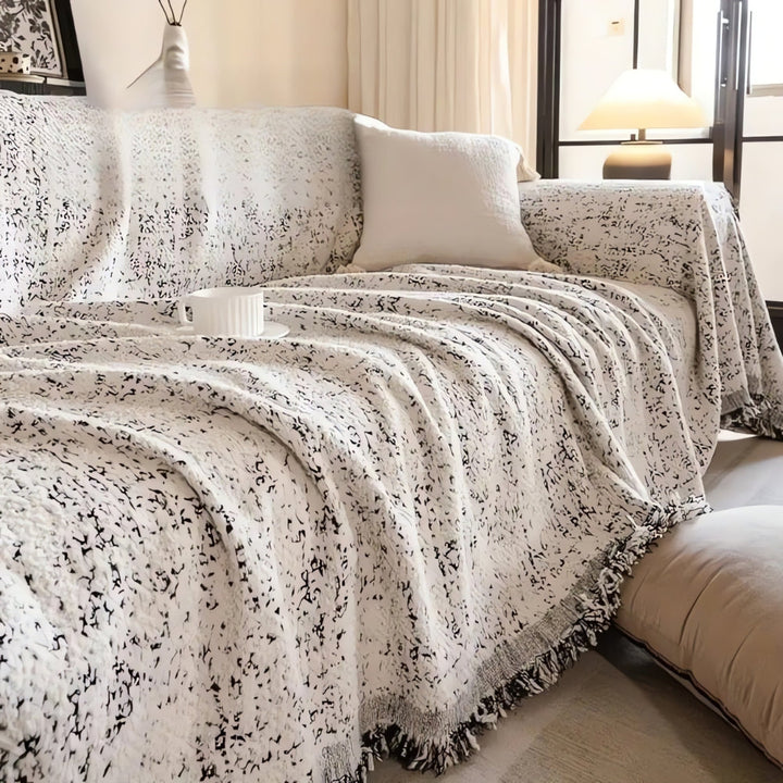Reversible Nordic Speckle Sofa Cover, One-Piece Design for All Sofas | Reversible Nordic Speckle Style | Sofa Covers