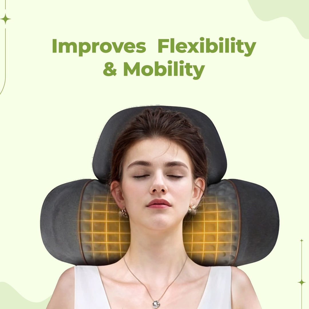 Neck and Shoulder Traction Pillow with Ergonomic Contour | Stretch and Unwind Tight Shoulders | Massagers